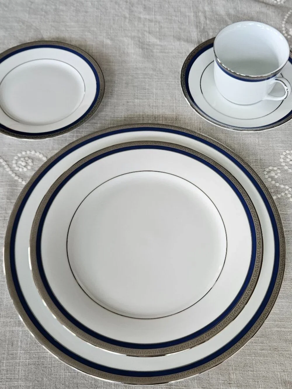Charter Club Grand Buffet Platinum 7 settings
